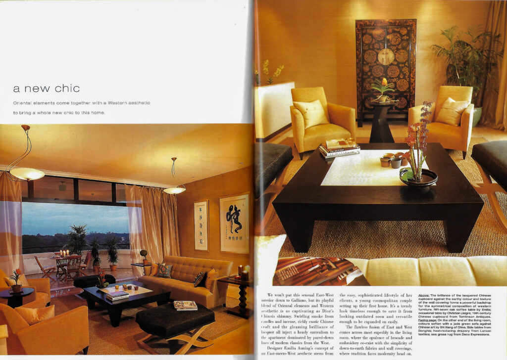 magazine print out of a residential interior design project done in Singapore